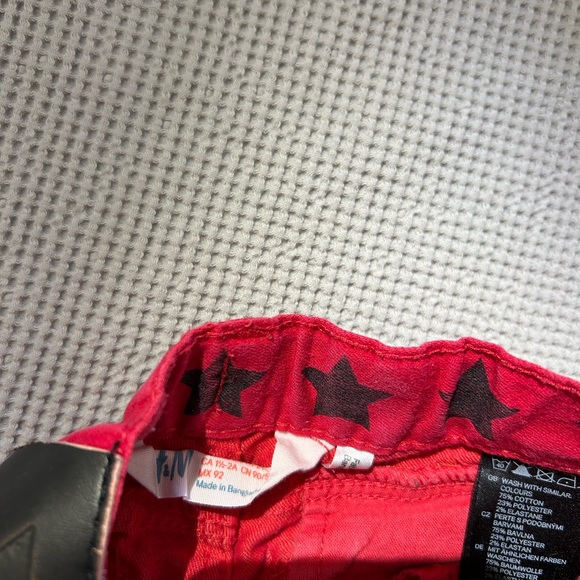 H&M Red Slim skinny Cut Jeans rockstar style 1.5 years -2 years 2t - Picture 7 of 9